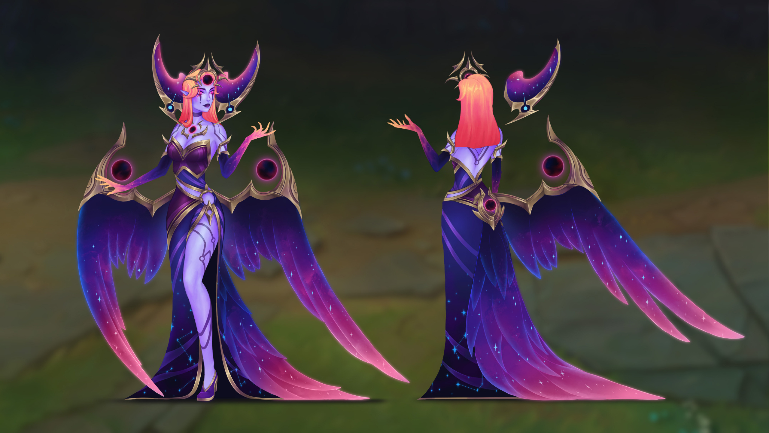 Dark Cosmic Morgana Concept - League of Legends Fan Art